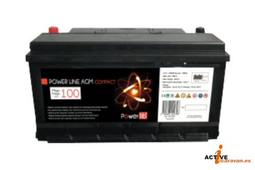 Batería Compact AGM 100AH de 12V Inovtech /Elektron / Powerline