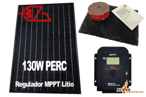 PACK Panel Solar PERC STX 130W Eza Solar Kit pegado-Regulador