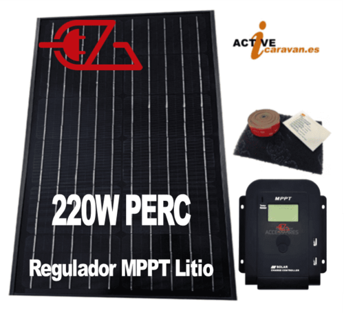 PACK Panel Solar PERC STX 220W Eza Solar Kit pegado-Regulador
