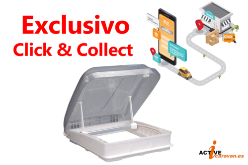 Exclusivo Click&Collect Claraboya 40x40 tipo MiniHeki Blanca LED