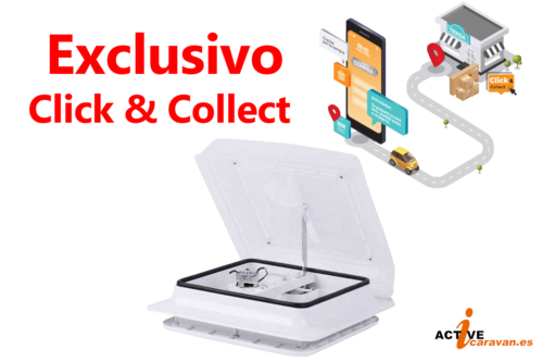 Exclusivo Click&Collect Claraboya 28x28 Carbest Power Turbo Vent 12V