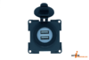 Enchufe de Carga Doble USB 2x2.1 con Tapa Gris Oscuro